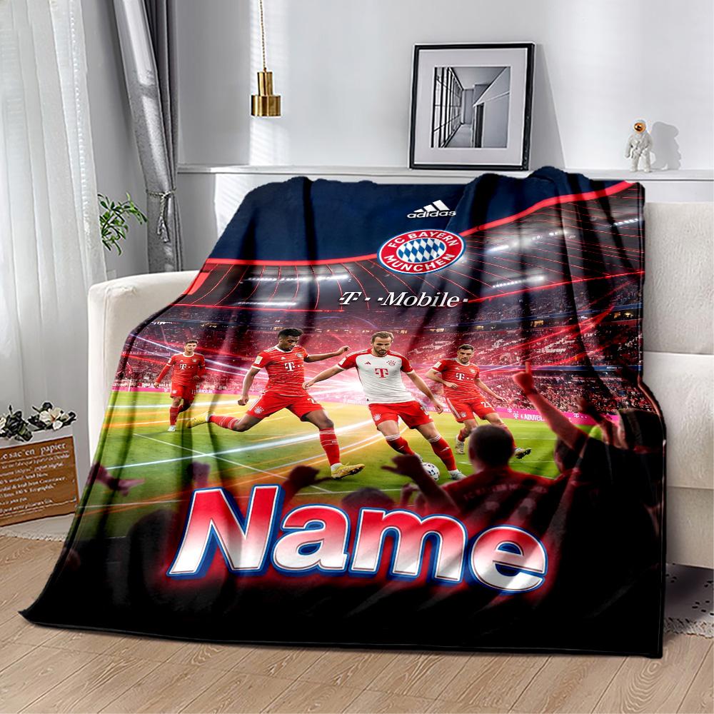 Bayern Munich Dreams Personalized Name Blanket Throw Customizable Blanket Durable Comfort Suitable for Bedding Sofa Living Room Picnics