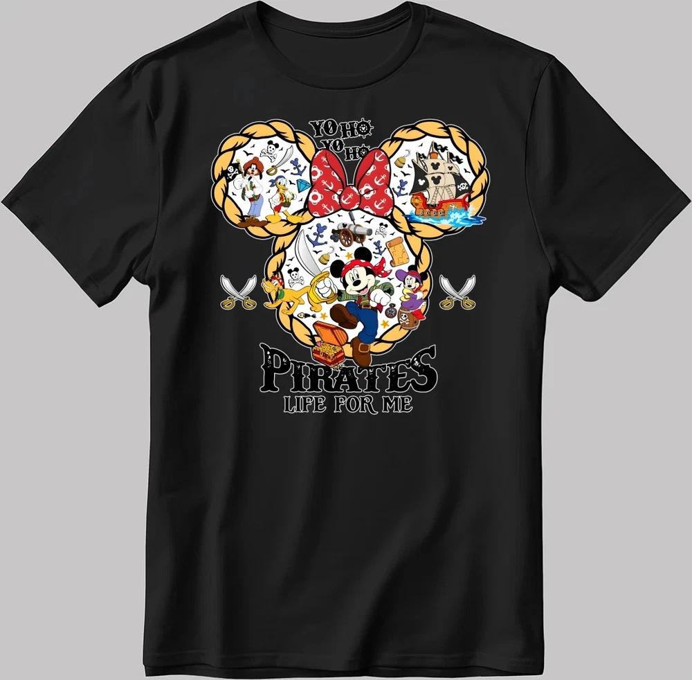 Mickey Cruise Pirates Life For Me Black TShirt Size S4XL S