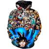 Spring And Autumn Casual Animation Sweater Dragon Ball 3D Digital Printing Hooded Pullover Sweater