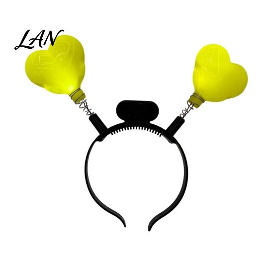 One-button Switch Hairband LED Star Headband with Spring, Light Up Wobble Hair Hoop Shape for Party Concert, Glowing Festival Prop Kids Adults,