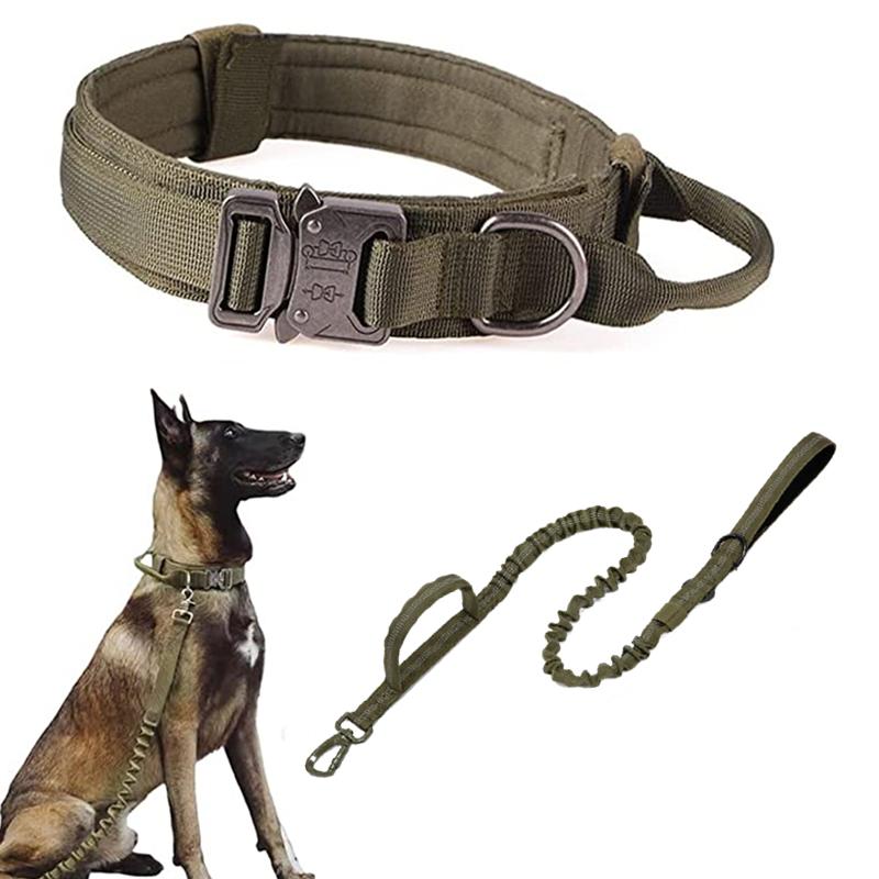 Tactisch Militair Vest voor Huisdieren Buiten Trainingsvest Hondentuig en Lijn Set Met Halsband Voor Middelgrote Grote Honden Duitse Herder