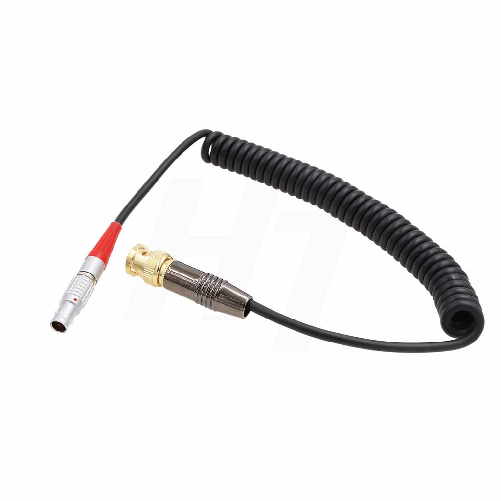 HangTon Timecode Spiralkabel auf BNC für Ambient Nano Lockit Sound Devices Audio Sony Canon C300 C500 URSA Mini Zoom F8 5-Pin Recorder, F55, Amira,