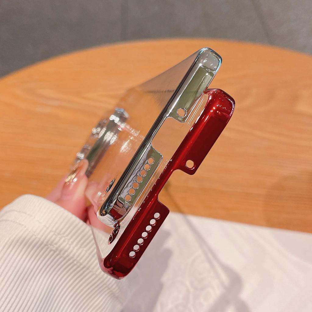 Transparent Plating Frameless PC Hard Phone Case For Xiaomi 15 14 13 12 S 11 Ultra 10 Pro Clear Ultra-thin Half Wrapped Cover