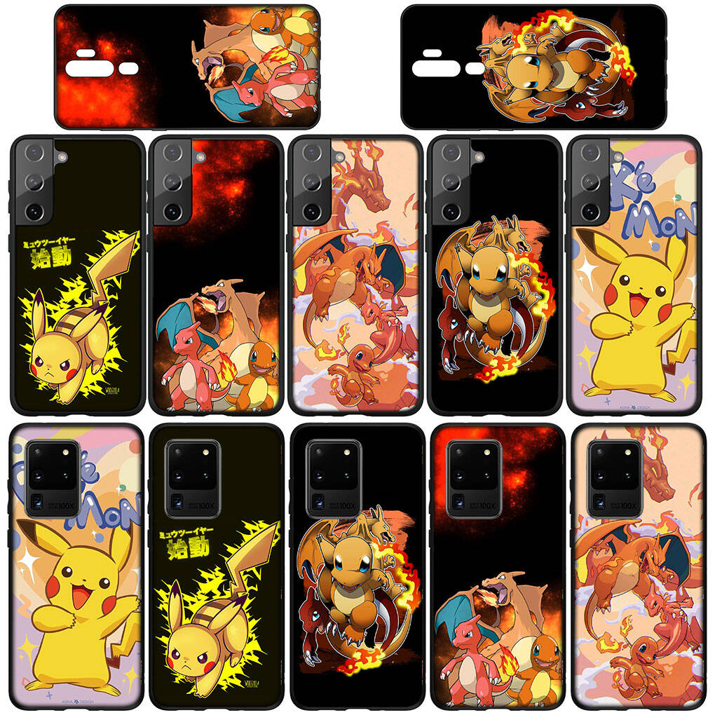 Phone Case for iPhone 17 16 15 Plus Xiaomi Poco F8 F7 X7 X6 M8 C85 C75 C71 Redmi Note 14 12 11 13 Pro Max A4 14C 13C 15C Charmander Pokemon GO Pikachu