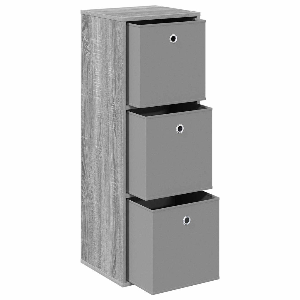 Sideboard with Drawers Grey Sonoma 35 x 32 x 99.5 cm