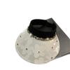 Double-sided Embroidered Flower Eaves Can Be Rolled Empty Top Hat Summer Light Luxury Color Rhinestone Sunshade Sun Hat