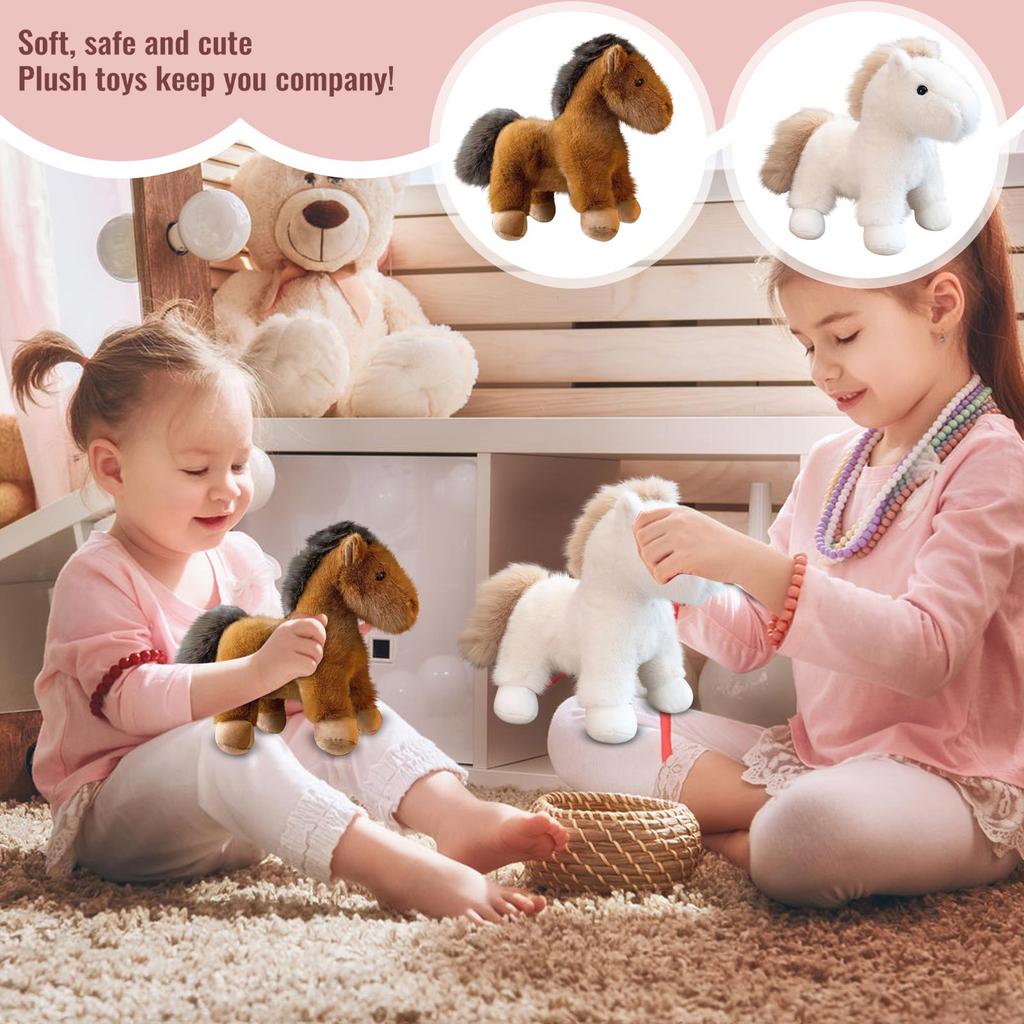 Horse Stuffed Animal for Kids - Cute Soft Plush Toy Gift