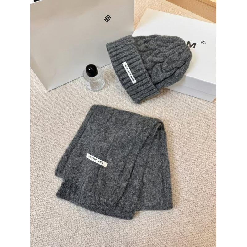 Wool Knitted Scarf Hat Men's and Women's Scarf Soft and Versatile Woolen Scarf for Couples