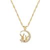 Guochao Micro-Inlaid Moon Rabbit Accessories Live Broadcast Court Style Full Of Diamonds Inlaid Luxury Necklaces