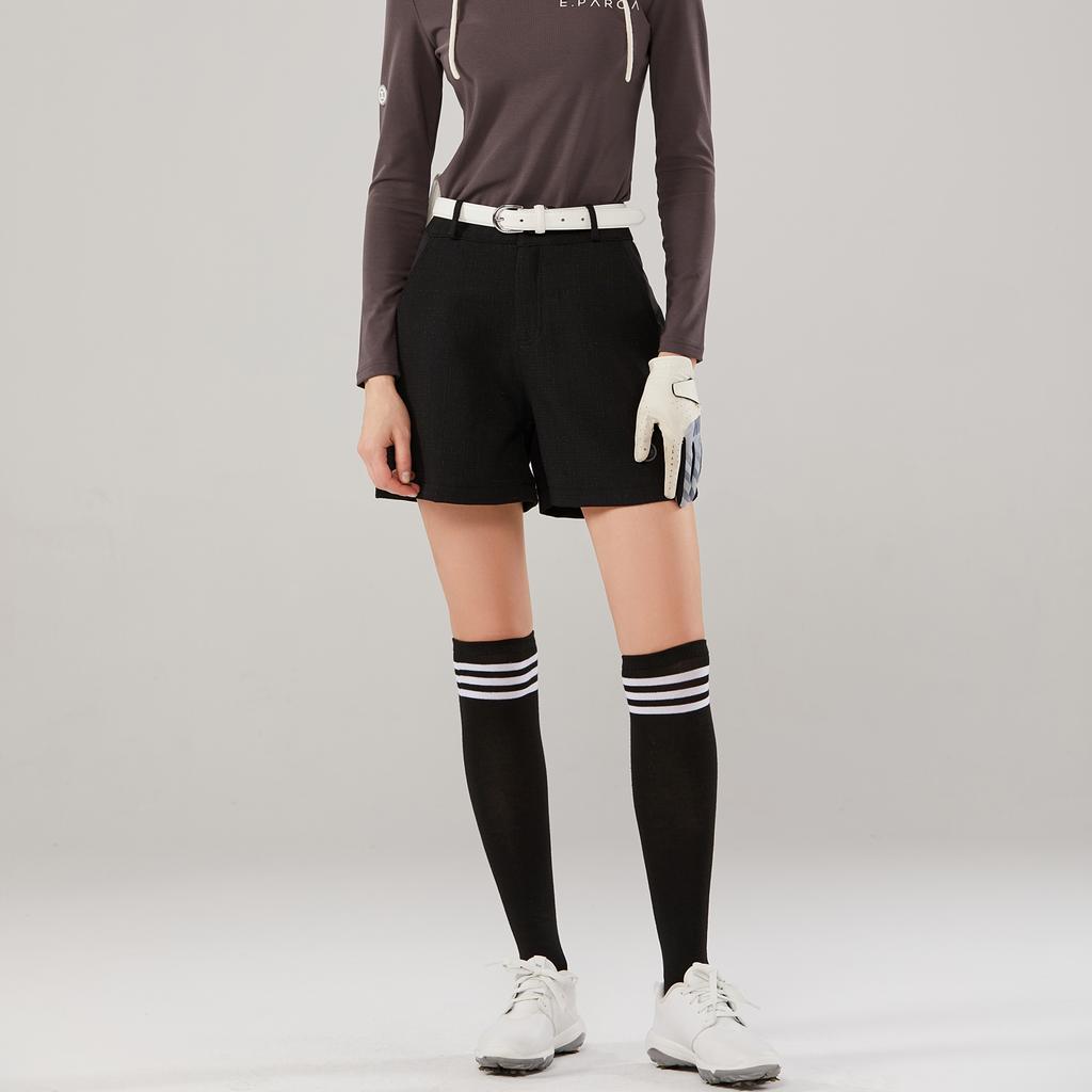E.PARCA Tweed Joint Shorts (Black)