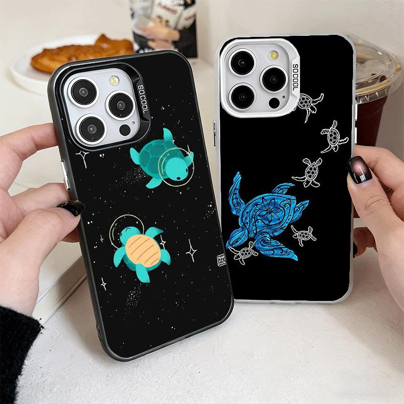 Cartoon Ocean Sea Turtle Shockproof Phone Case for iPhone 17 Air 16 16E 15 Pro Max 14 Plus 13 Mini 12 Back Cover Anti Fall Funda