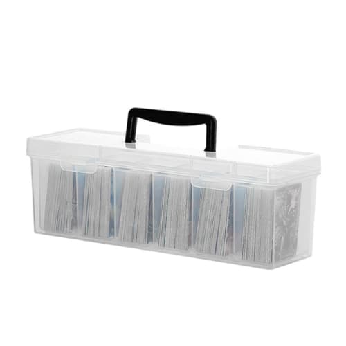 seimeinoki 900+ Card Storage Box, Trading Card Box, Clear, Large Capacity, Handheld Trading Card Case, Top Loader Case, Pokemon Card Case, Duel Master