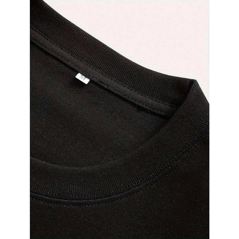 Men's Casual Cotton Tee with Inspirational Message