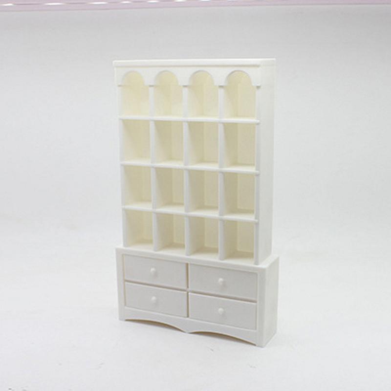 Dollhouse Mini Furniture Scene Model Miniature Retro Bookcase Mini Storage Display Cabinet Bookcase Toy Doll House Accessories