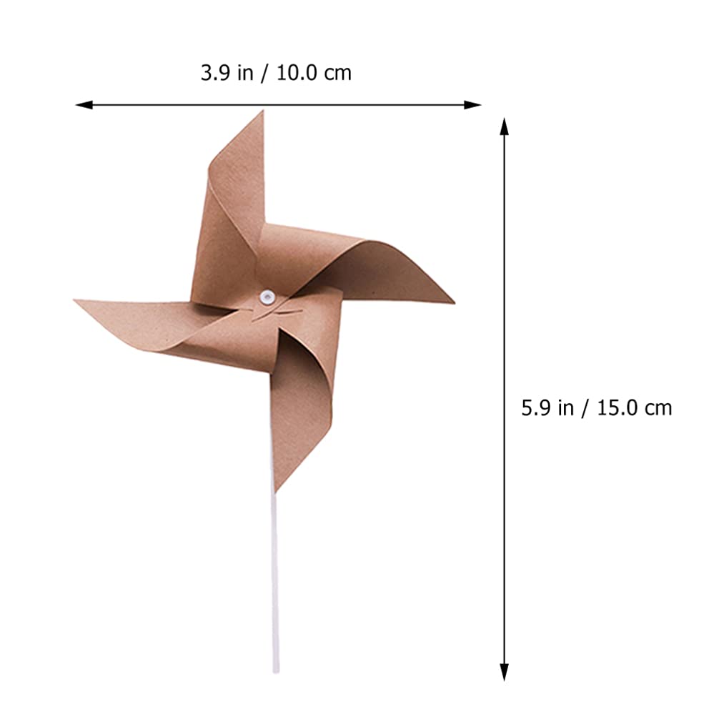 EXCEART 3-Piece Retro Paper Windmills for Outdoor Decorations and Photo Props for Birthday Parties