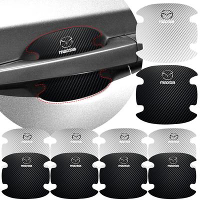 4Pcs Car Door Bowl Sticker with Door Handle Bowl Scratch Protective Sticker for CX3 CX5 3 6 MS MP RX8 Atenza Axela Demio