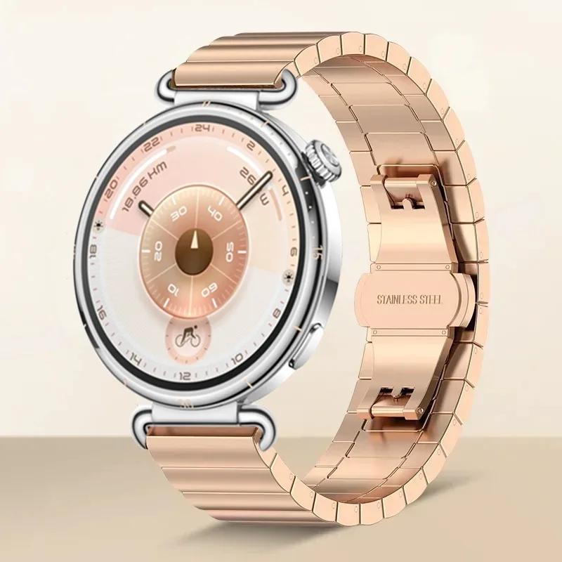 18mm Stainless Steel Strap For Huawei Watch GT6-5-4 41mm Metal Women High-end Band For Huawei Watch 5/GT5Pro 42mm Xiaomi S4 41mm