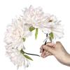 Delicate Beach Peony Headwear Headband Photo Props Party Cosplay Costumes Dancing Party Headband for Wedding