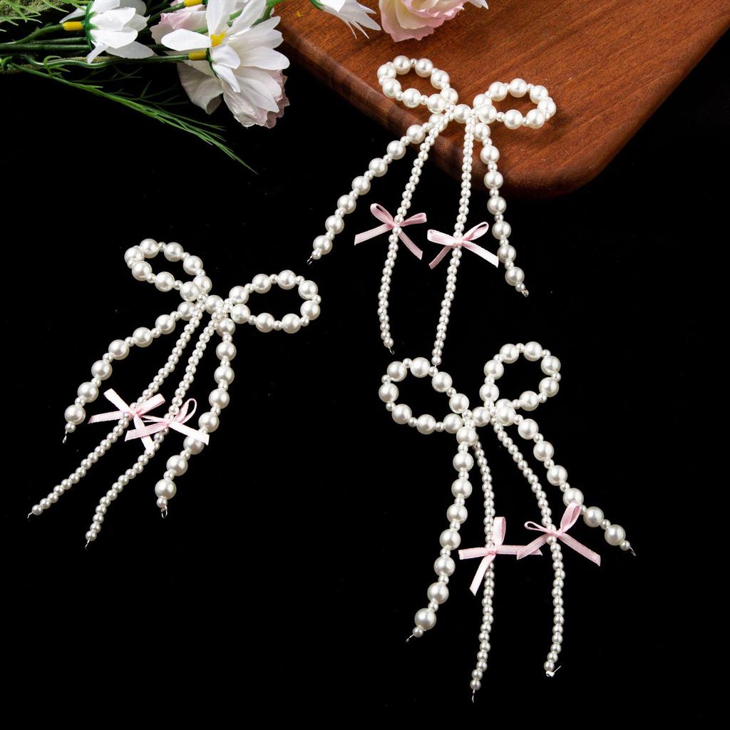 Korean Faux Pearl Bow Shoe & Bag Charm Accessories