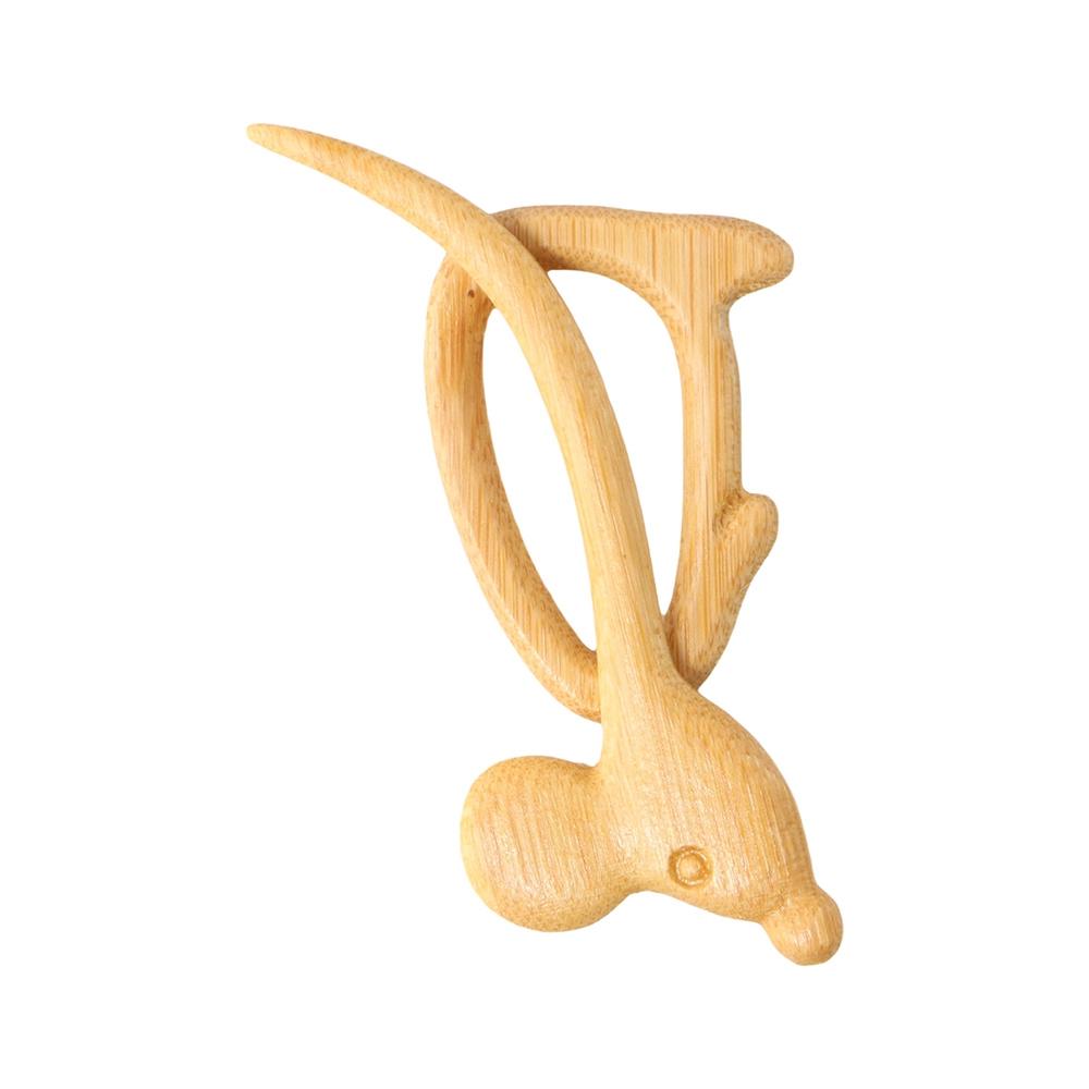 Trendy Animal Bird Heart Bear Dog Wooden Brooch Women Brooch Clothing Accessory Fashion Jewelry