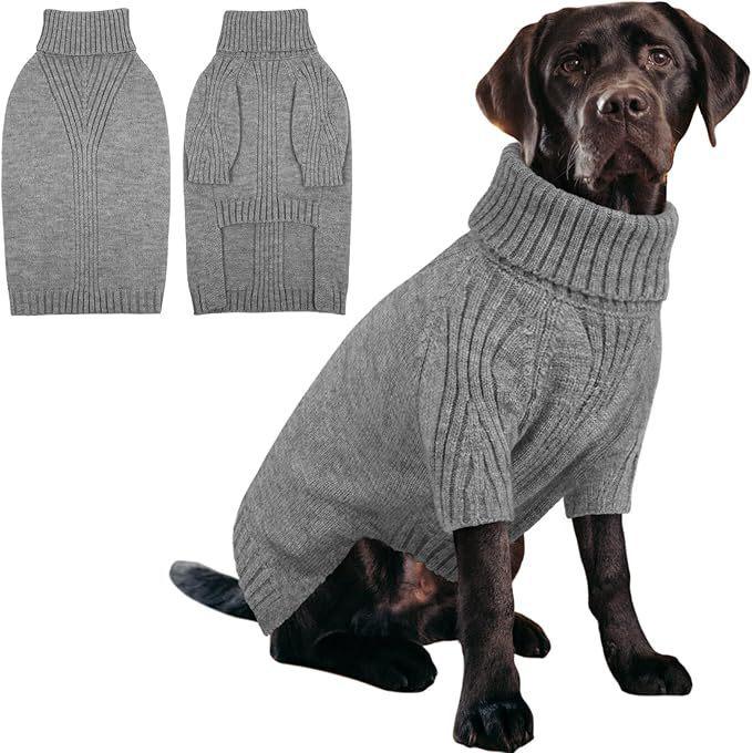 

Extra Large High Neck Knitted Dog Sweater with Legs for Autumn/Winter (4XL-5XL) 5XL