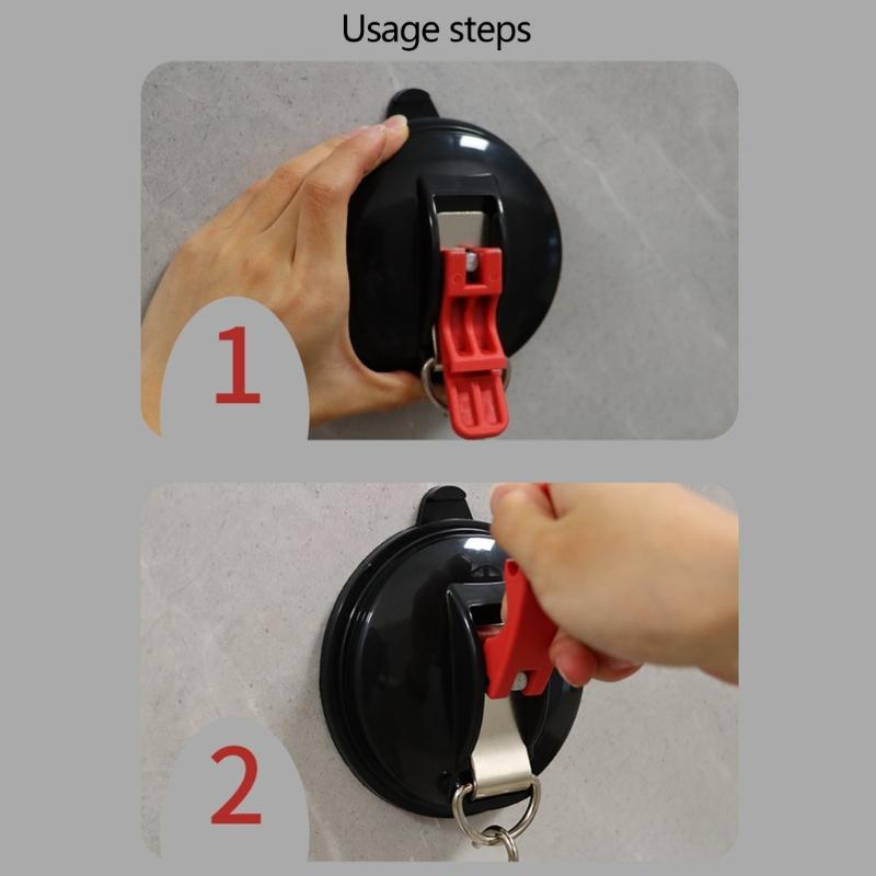 Multi Purpose Car Vacuum Suction Hook ABS PVC Construction Vacuum Mount Hook for Secure Mounting On Smooth Surfaces