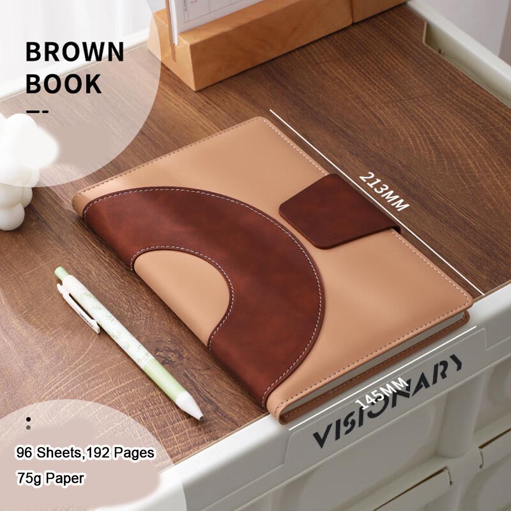 A5 buckle business notepad, work meeting record book, student subject notebook, thickened diary, excerpt book, lined inner pages