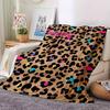 Leopard Print Customize Your Name Home Blankets Soft And Cozy For All Seasons Perfect For Picnics Sofa Office Bed Living Room Ideal Gift For Friends