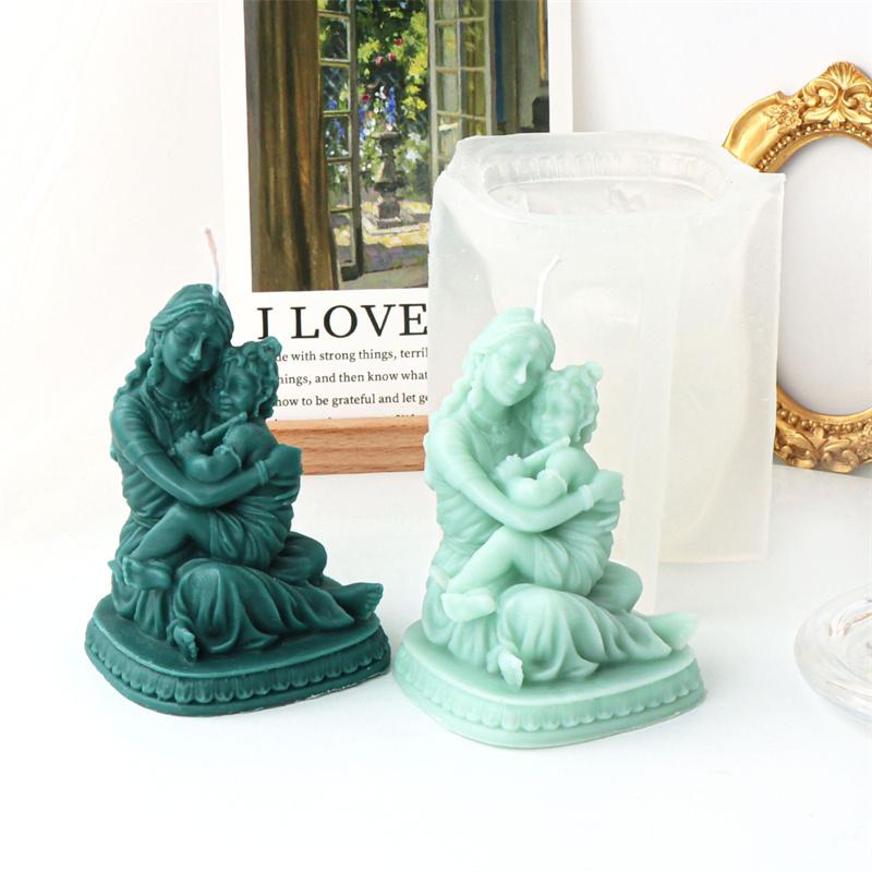 Jesus Jungfrau Maria Figur Silikonform DIY Handgemacht Katholische Nonne Gips Zement Epoxidharz Form Handwerk Dekorative Ornamente