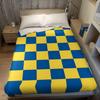 Blue Yellow Check Flannel Blanket Warm Soft Halloween Christmas Couch Warm Cozy Decorative Decor Gift for All Season