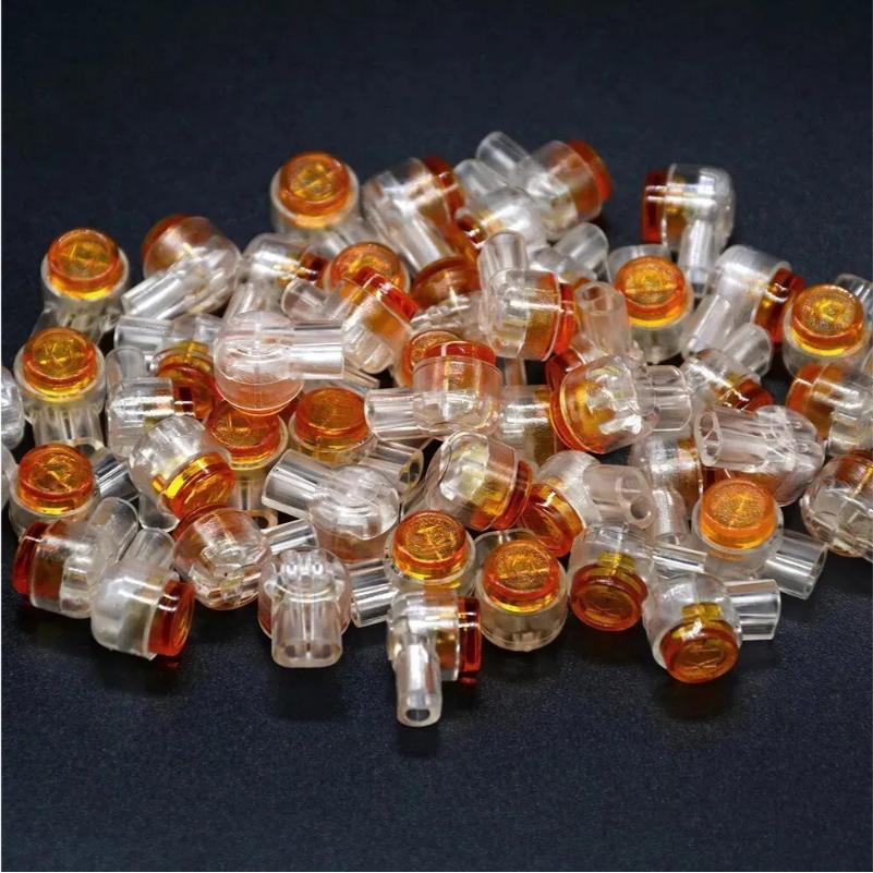 

100pc Quick Connect Wire Terminal Connectors for Lawn Mower Electrical Wiring Kit Durable Insulated Crimp Connectors with Secure Locking Mechanism One Size помаранчевий