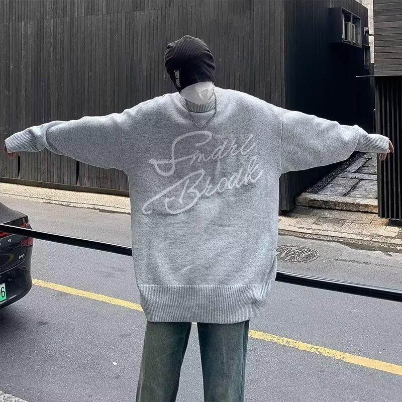 Herren Trendiger Rundhals Strickpullover - Herbst/Winter 2024 Lockere Passform