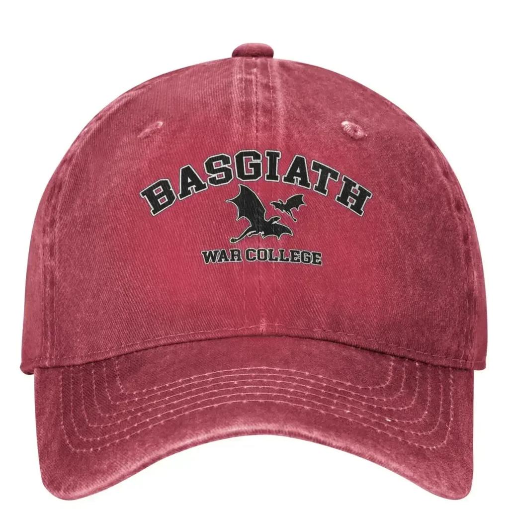 MenS And WomenS Fourth Wing Basgiath War College Baseball Caps Vintage Distressed Washed Dad Hat Adjustable Fit
