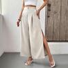 Women's Summer New Solid Colour Senior Open Trousers Temperament Commuter Comfortable Wide Leg Trousers