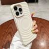 Frosted Apple 11Promax All-Inclusive 11 11 Magnetic Sun Shell Simple Silicone Shell 11 Circle Pattern Mobile Phone Shell