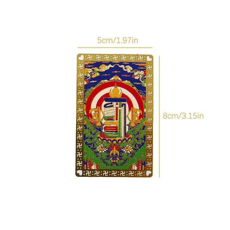 Monochrome Metal Buddha Card Copper Card God Of Wealth Guan Gong Fortune Card Buddhist Gold Card Amulet Gift