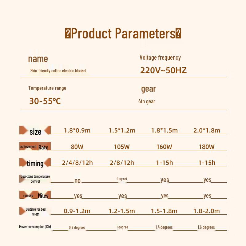 Chigo Grafenowy koc elektryczny pojedynczy z timerem i usuwaniem roztoczy