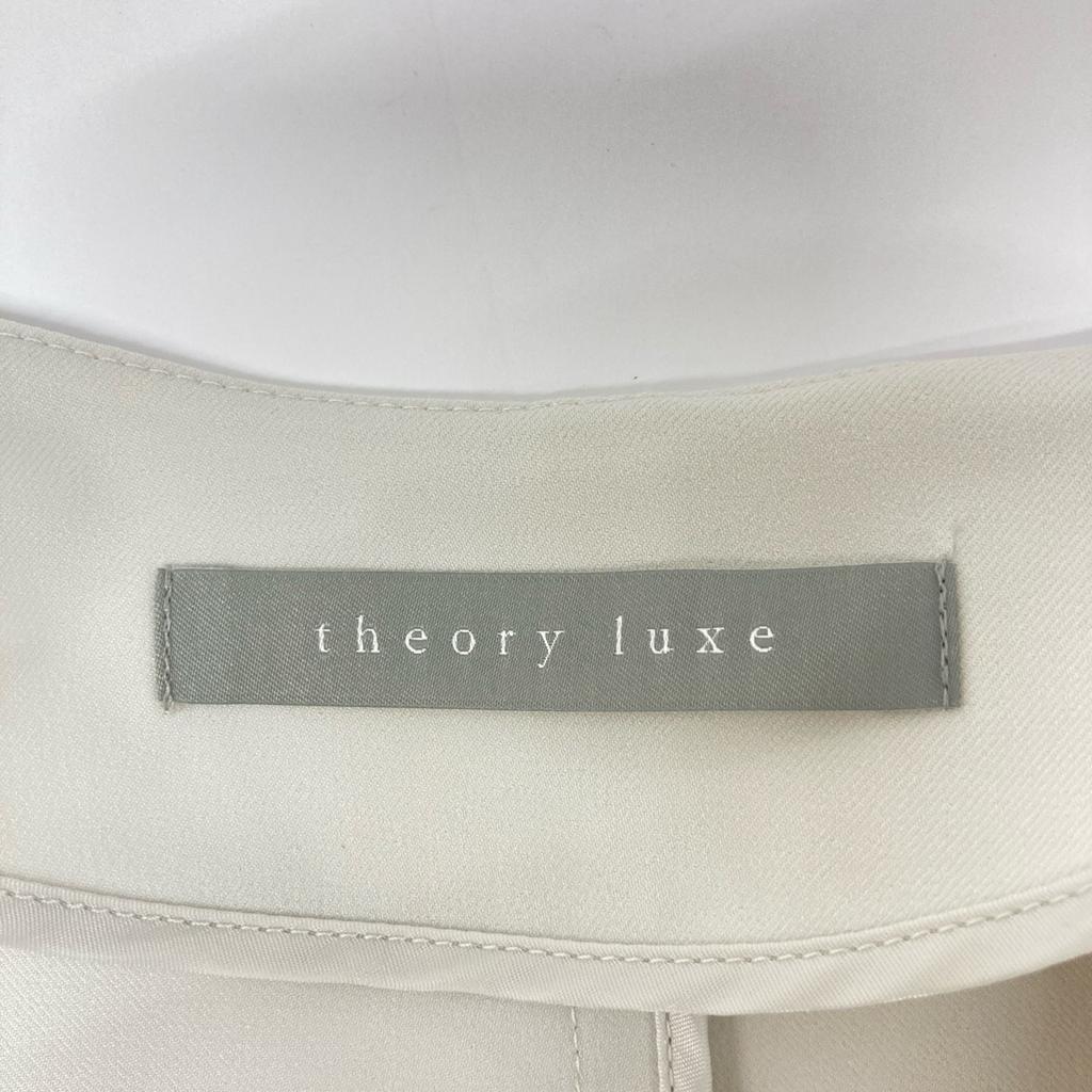 theory luxe 24Stainless Steel 03-4204112S Steering Gray Buttonless Collarless Jacket Jacket S32 Steering greyUsed