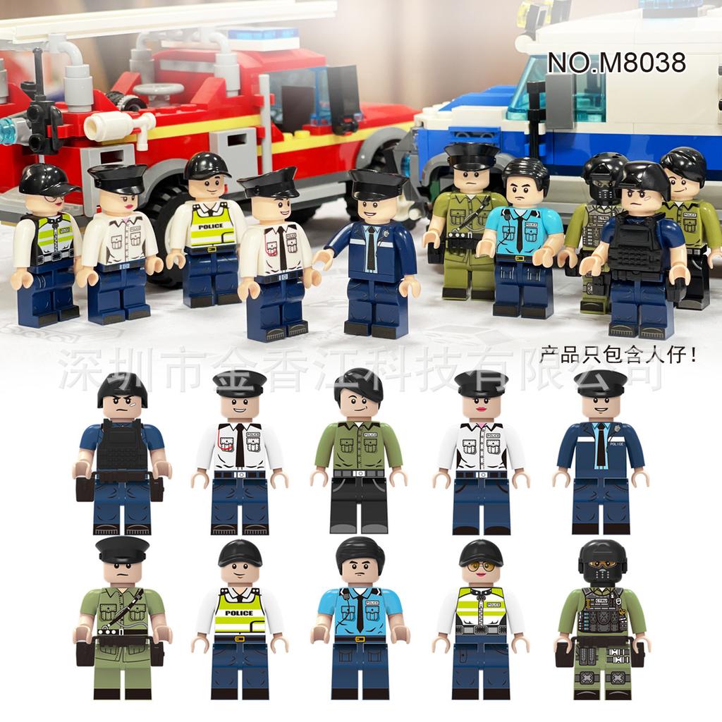 Police Doll Toy Boys M8038 Girls Urban Occupation Small Particles Assembled Building Block