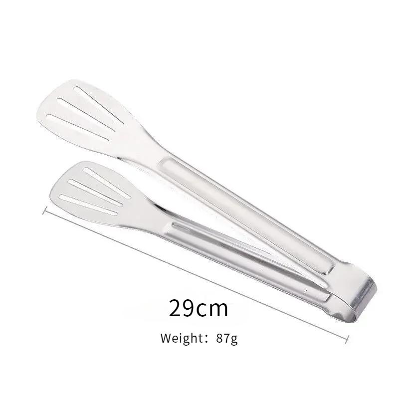 304 Stainless Steel Food Tongs BBQ Non Slip Barbecue Steak Clip Frying Fish Grill Bread Clips Cooking Tongs Kitchen Gadgets