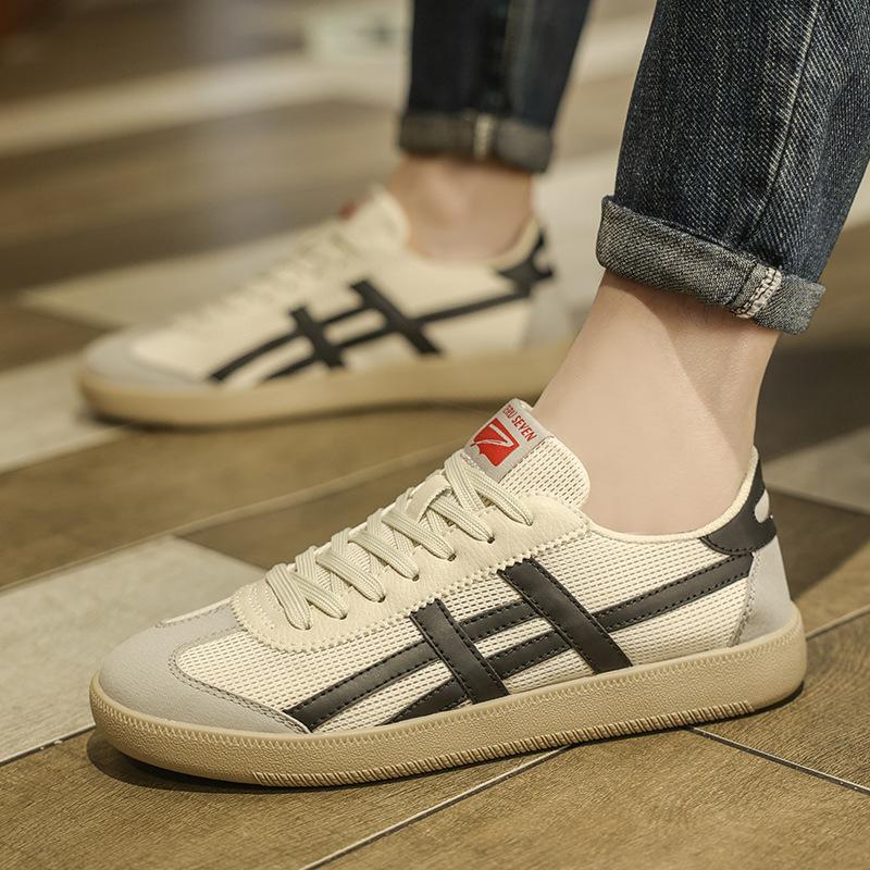 Mesh German Training Shoes Men's 2025 Summer Versatile Retro Low-top Board Shoes Breathable Casual Shoes Sports Mesh Men's Shoes