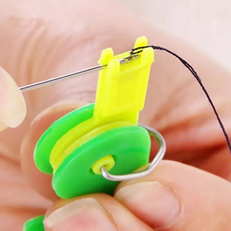 6pcs New Sewing Needle Threader Thimble Thread Tool Threader Elderly Guide Needle Easy Device Automatic Thread Sewing Supplies