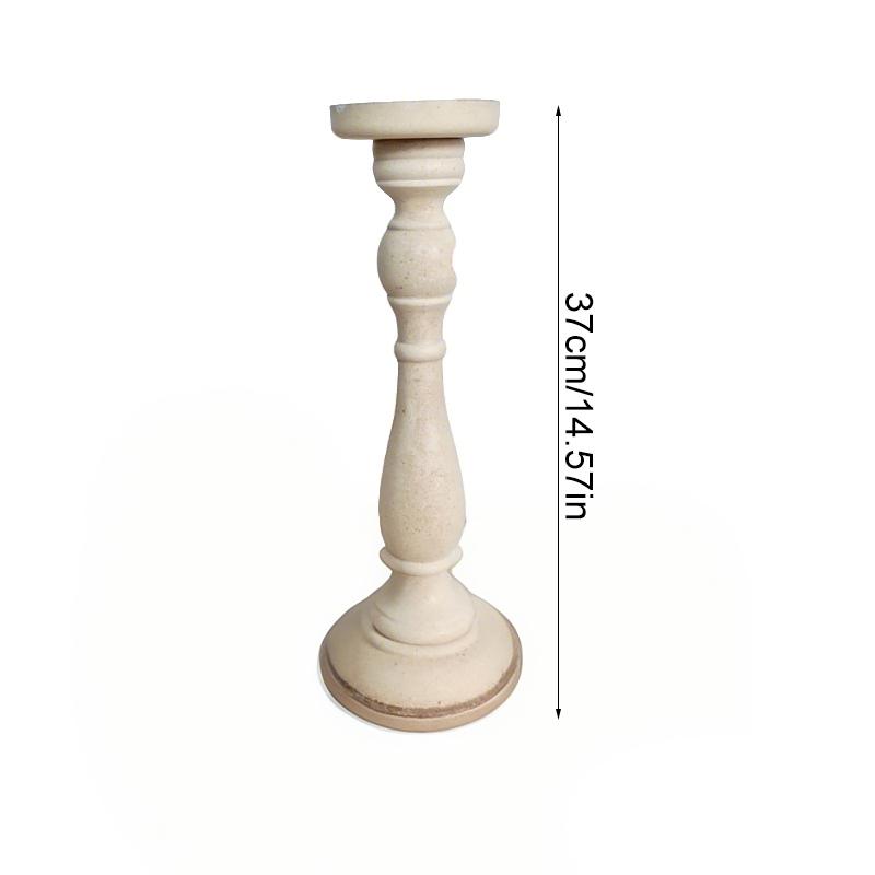 1/2PC Candle Holders Party Table Decor Home Decor Candles Stickers Minimalist Roman Column Photo props Wooden Vintage Rustic