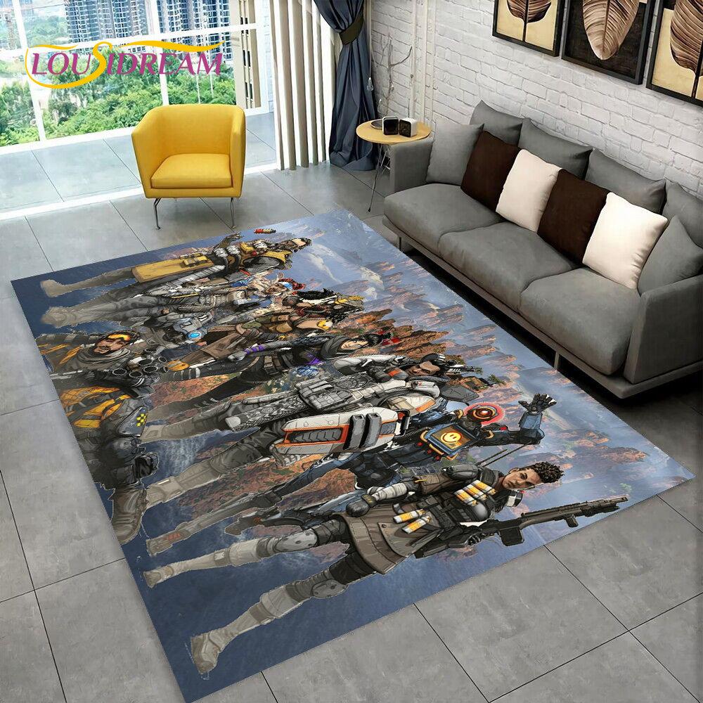 Apex Legends Game Gamer Cartoon Area Rug,Carpet Rug for Living Room Bedroom Sofa Doormat Decoration,kids Play Non-slip Floor Mat