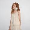 Women's Pleated U-Neck Sling Maxi Dress