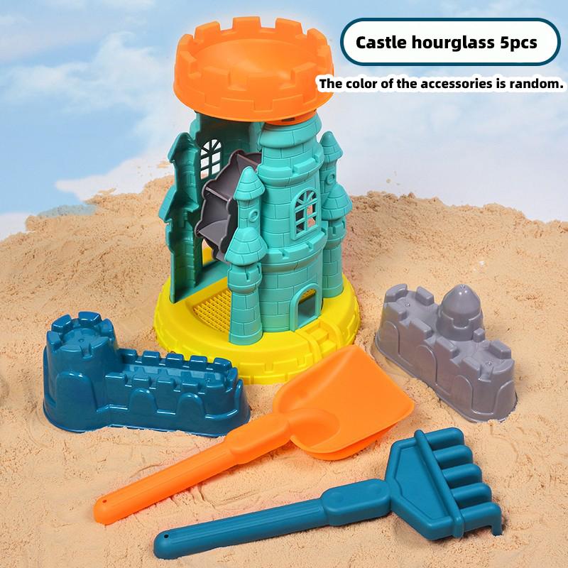 Children'S Beach Toy Set, Atv, Sand Digging And Water Toy, Beach Bucket, Hourglass, Shovel, Beach Sand Play Tool Random Colors