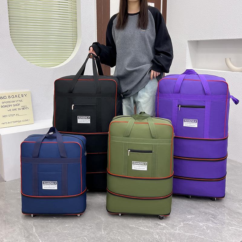 Expandable Large Capacity Foldable Travel Luggage with Universal Wheels (158 cm)