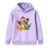 Kids Boys Girls Cartoon Printed Hoodie Cute Puppy Pattern Casual Pullover Sweatshirt For Children Daily Wear