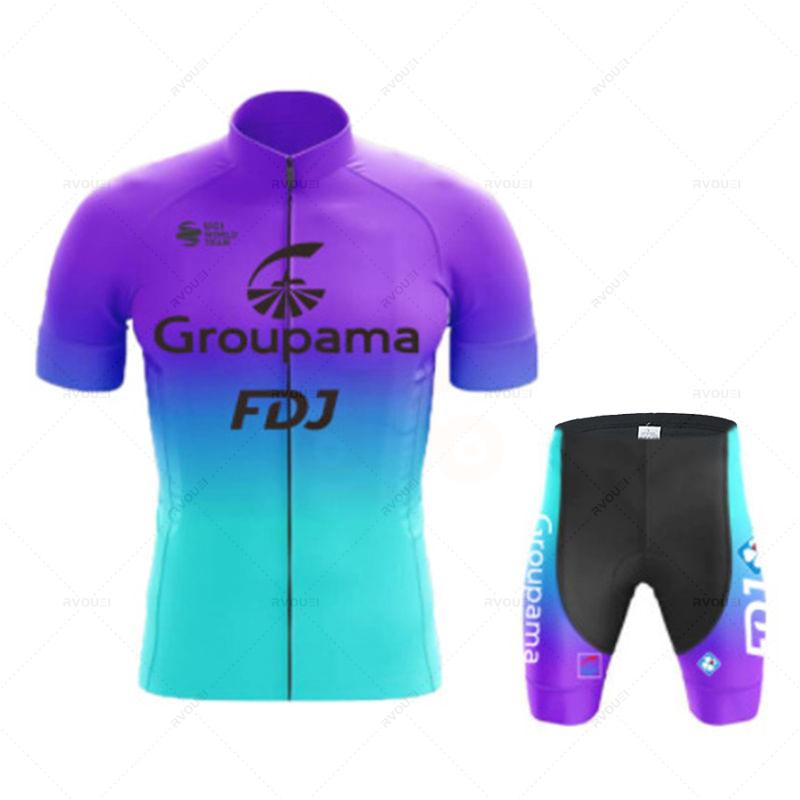 Fdj Team Cycling Jersey Set for Men, Cycling Clothing, MTB Bike Clothes, Uniform, Bicycle Suit, New, 2026