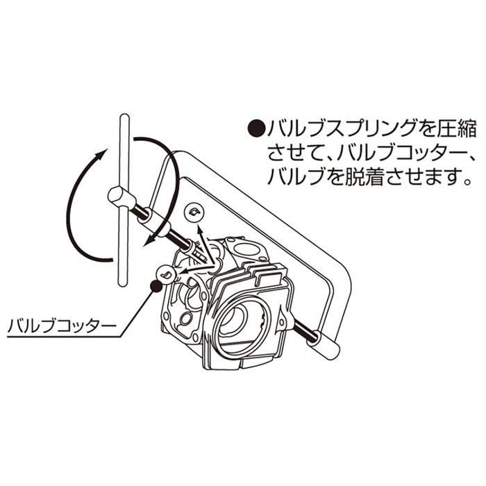[Kitaco] Valve Spring Compressor (Red) – Universal – For 4-Stroke Engine Valve Removal – Includes Attachments – 674-1083820